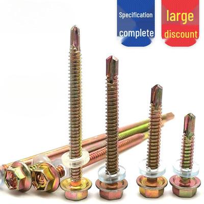 Hex Head Self-Drilling Screw for Color Steel and Resin Tile with Extended Drill Tip