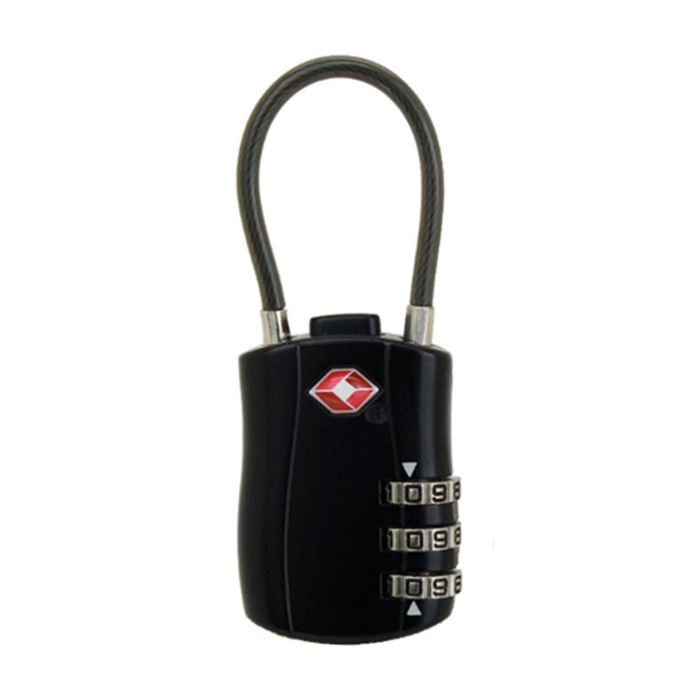 Security Multi-purpose TSA Customs Lock Anti-theft Safely Code Lock 3 Digits TSA Steel Wire Lock