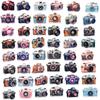 50 Cartoon Retro Camera Doodle Stickers Guitar Notebook Suitcase DIY Waterproof Stickers