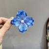 Women Hairpin Artificial Flower Decor Anti-slip Teeth Hair Pin Large Size Holiday Hair Clip Hair Accessories