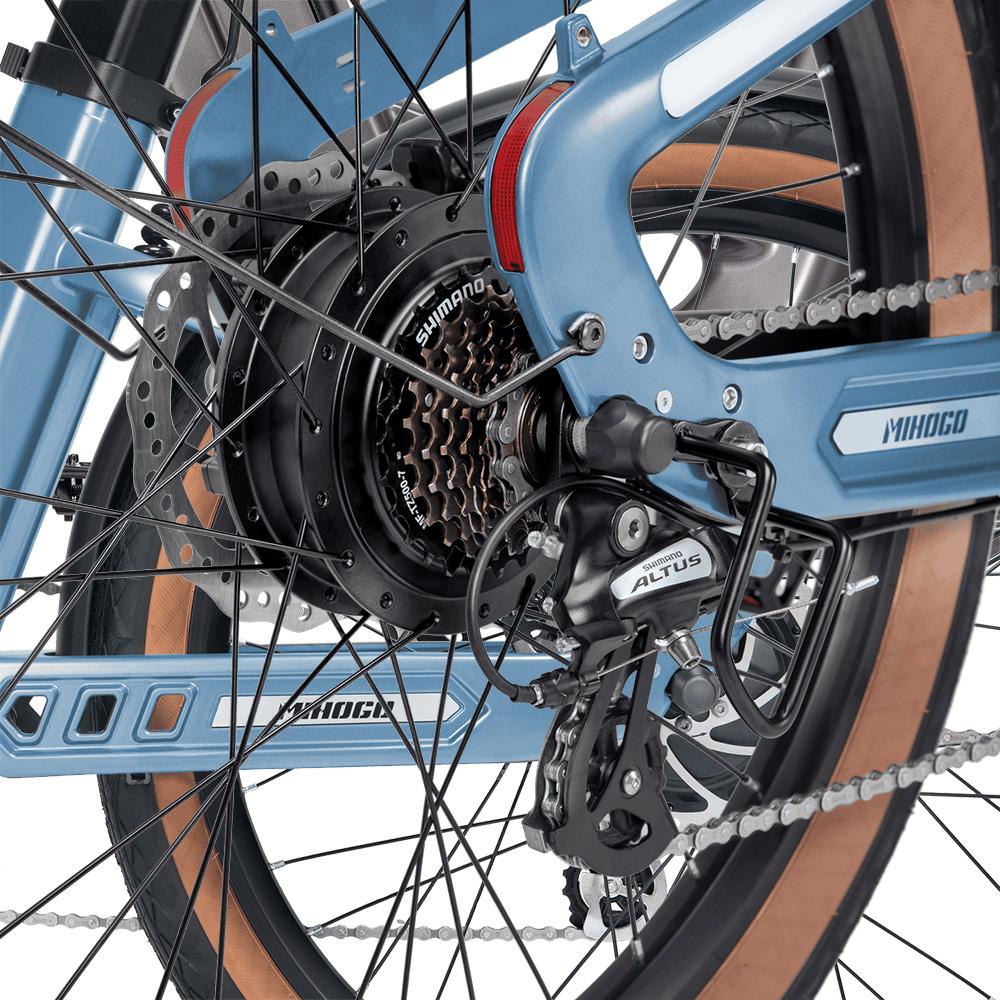 E-Bike Erwachsene MIHOGO 26" 750W Motor Carbonfaser E-Bike 48V 19.2AH Max. Reichweite 200Km Last 120Kg Luft