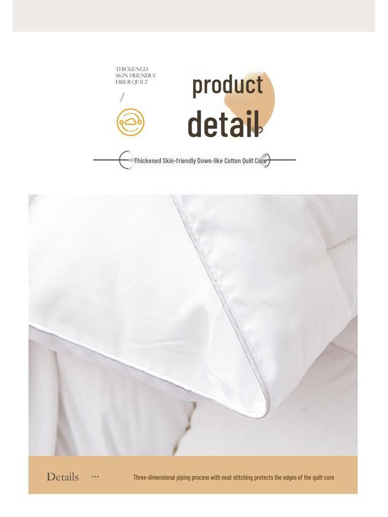 Luxurious Five-Star Hotel Quality Quilt – Winter Thick, Feather Silk Core, Summer Cool, Single/Double Sizes Available.