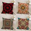 Bohemian Ethnic Decorative Cushion Cover Silky Short Plush Double-Sided Printed Pillow Case for Sofa All Seasons Home Decor Gift