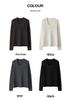 Autumn/Winter U-Neck Wool Sweater for Women - Slimming Knitted Base Layer Top