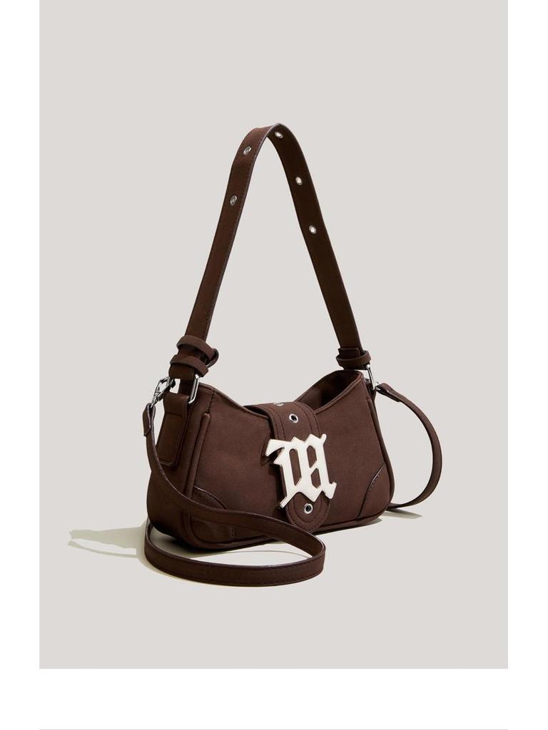 Retro Suede Baguette 2023 Y2K Spicy Girl Underarm Crossbody Handbag for Women