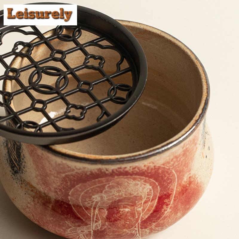 Dunhuang Dragon Girl Handwritten Sutra Jianshui Washing Cup Bowl Tea Garbage Can Household Chaxi Tea Items Accessories Craft