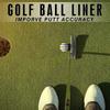 Triple (3) Line Alignment Track Golf Ball Marker Stencil Black Plastic (No Ball)