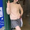 Pearl Button Bow Knot Sweater - Women's High-End Light Yellow Knit Cardigan