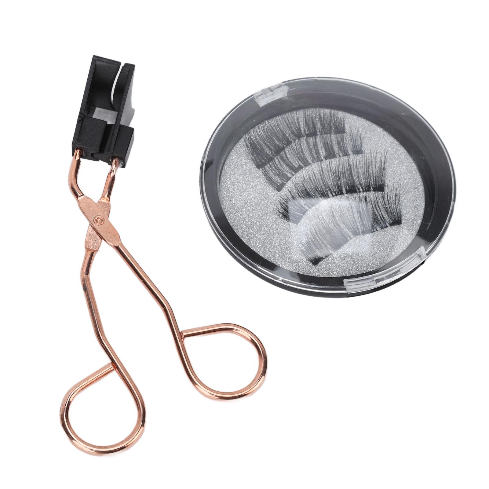 

4pcs Magnetic Eyelashes Glue Free Magnetic Eyelash Clip Eyelashes Thick False Eyelashes Set Dual Magnetic Lashes KS02