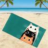1pc of Illustration and Picture Book Sharing Theme Beach Towel, Cute Pet Day Beach Towel, Soft,Absorbent,Quick-drying,Cat Museum