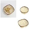 Set Of 2 Miniature Bamboos Baskets for Elegant Table Decoration Household Handmade Woven Tray Small Decorative Basket