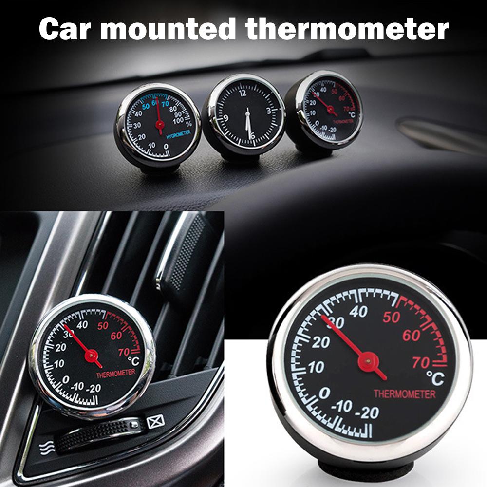 Automotive Quartz Watch Car Thermometer Automobile Digital Clock Mini Hygrometer Decoration Ornament Clock