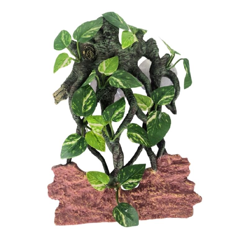 Terrarium Plant voor Slang Kunstmatige Klimtak Reptielen Hoek Boom Plant