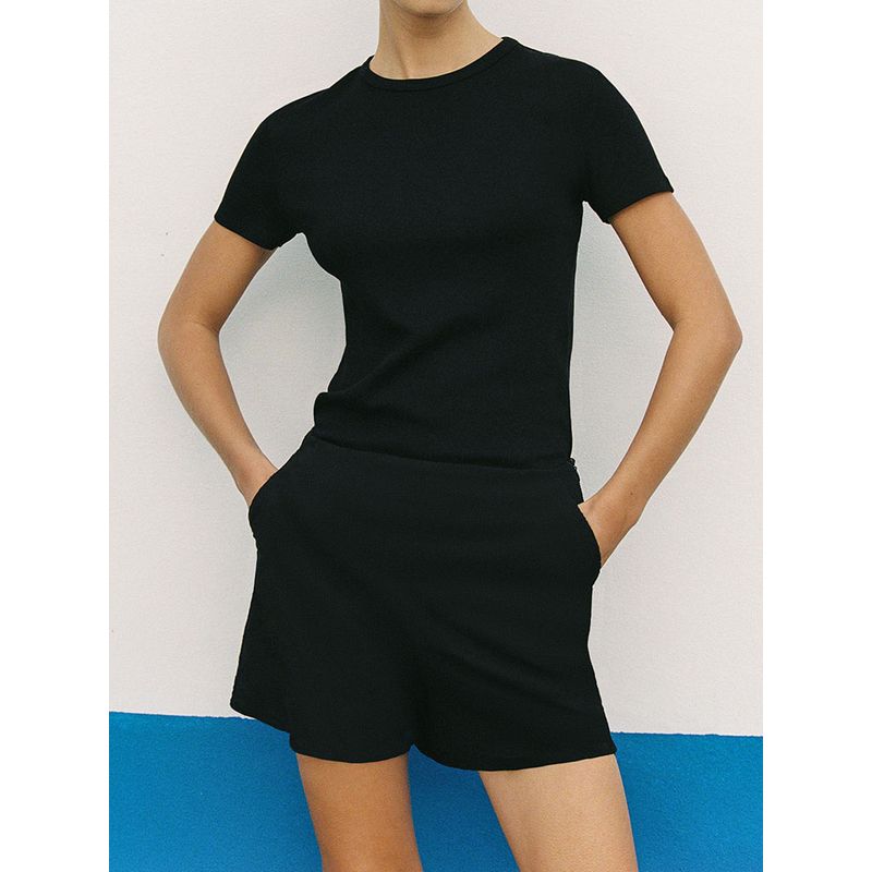 Za2025 Summer New Women clothes Versatile Slimming High Waist Temperament Simple Casual Shorts 1165136 104