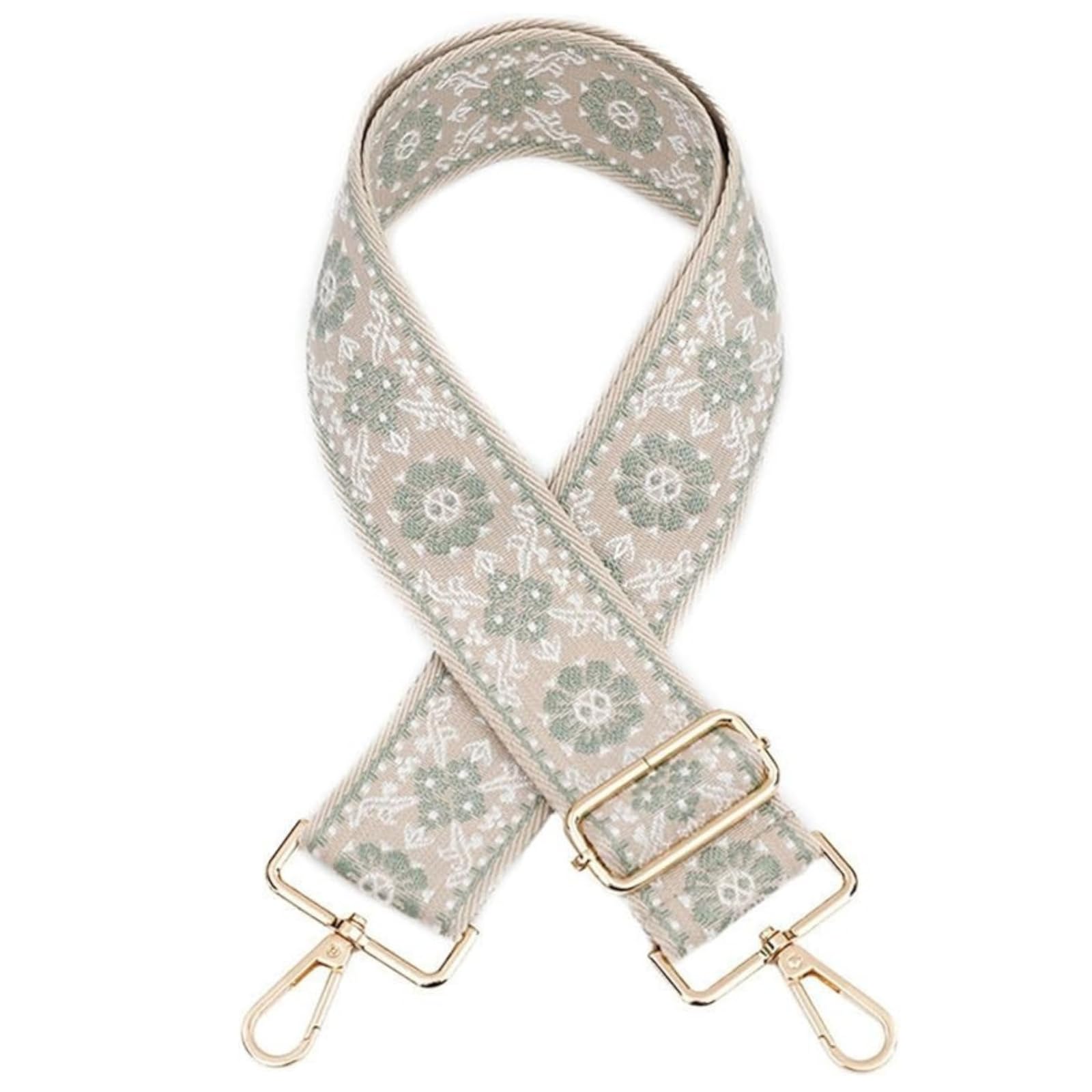 Лучший Выбор Широкий Ремень для Сумок (БежевыйСветло-зеленый)