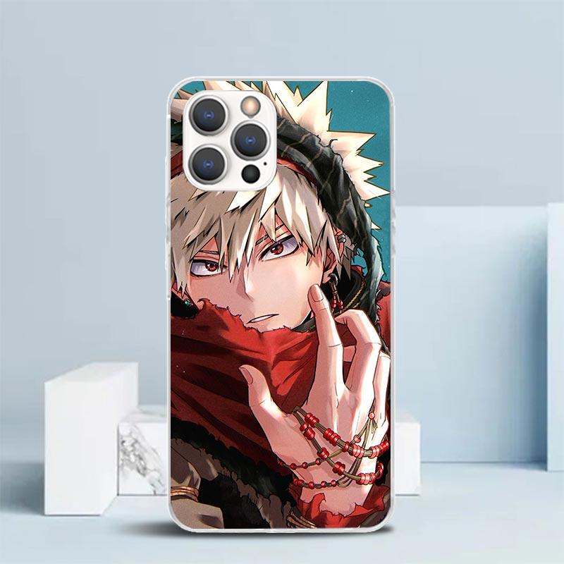 Custodia per Telefono Bakugou Katsuki MHA My Hero Per IPhone 16 17 Air 16E 15 14 Plus 13 Mini 12 11 Pro Max 7 8 + SE 2020 Copertura Posteriore Morbida in TPU