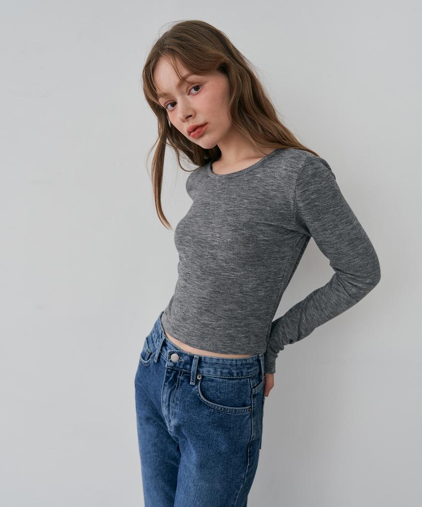 5OML Layered Slim Long Sleeve (Melan Grey)