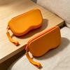 Silicone Glasses Case, Portable Sunglasses Pouch with Zipper Lanyard, Waterproof Large Capacity Protective Eyeglass Holder for Travel
