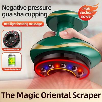 Durable And Safe Electric Massage Meridian Brush Universal Body Dredging Cupping Scraping Instrument Abdominal And Back Massager For Home