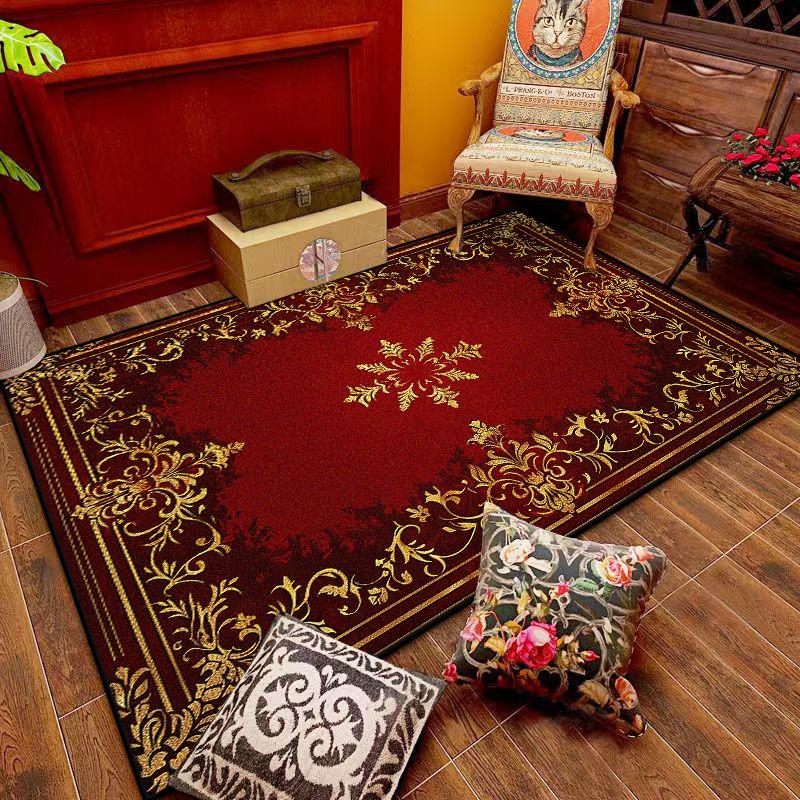 European Luxury Style Rugs Living Room Home Decoration Luxury Bedroom Carpet Washable Mat for Floor Lounge Rug Customizable