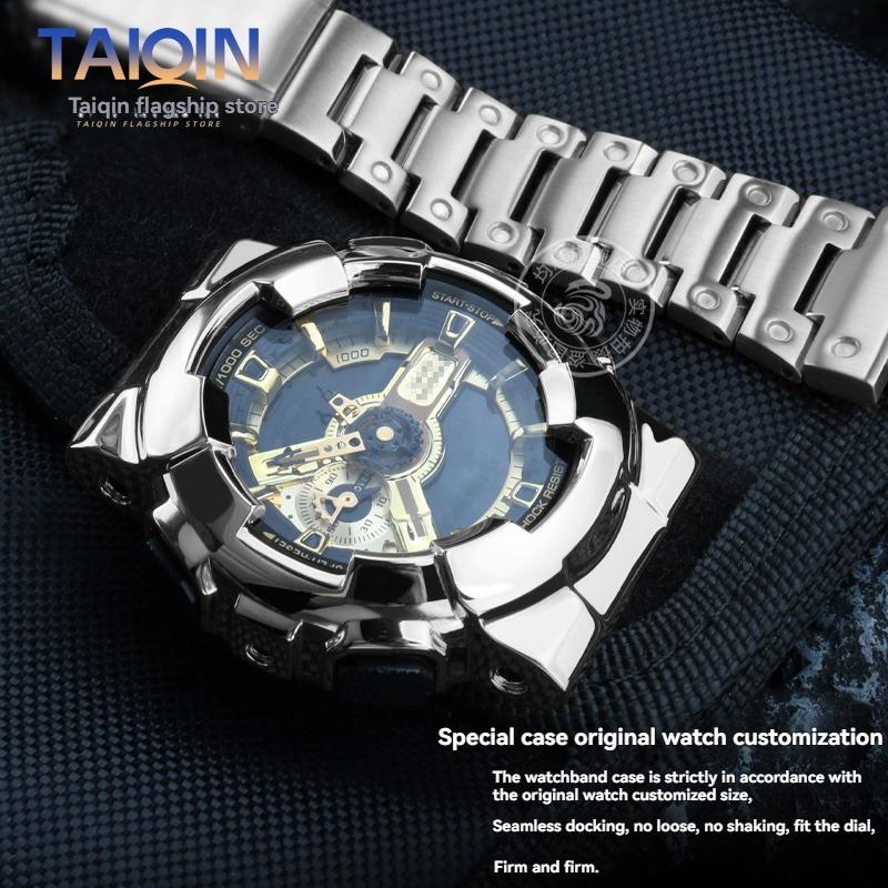 Set modificat de curea și carcasă din oțel inoxidabil Pentru Casio G-SHOCK GA-110 ga100 120 140 Bezel metalic Curea de ceas Kit de modificare braceletă