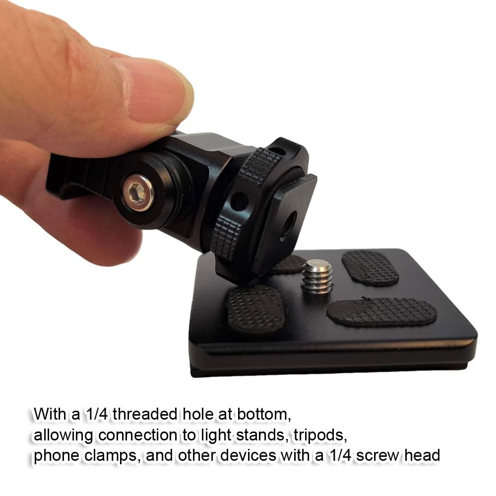 Mini Snail Gimbal Quick Release Support Holder with Screw Head ARRI Locating Screw Hole at the Bottom of the Bracket Cold Foot Mount for Standard DSLR