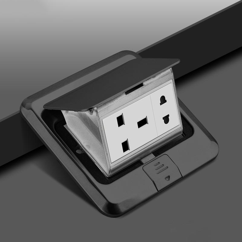 UK Standard 13A Boden-wasserdichte Steckdose, Britische Küche Schlafzimmer Innen Wasserdichter Ausgang versteckt Computer Edelstahl Stecker