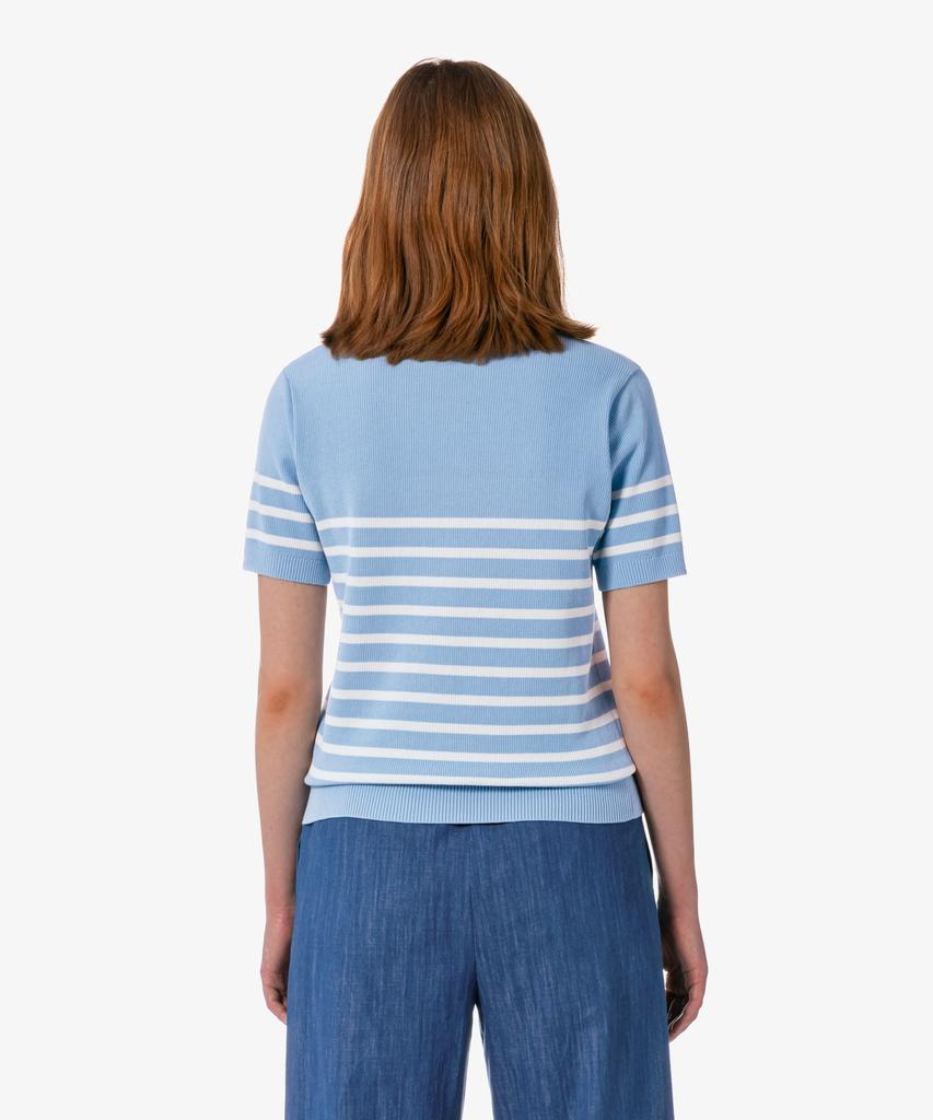 LACOSTE Women'S Striped Short Sleeve Sweater Af415E-56G Aey