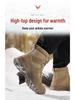 Men's Large-Size Non-Slip Fur Snow Boots - Thickened with Pure Wool for Warmth