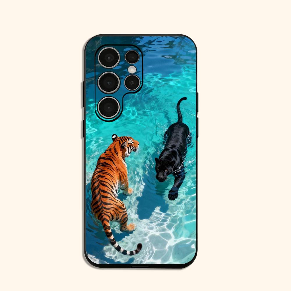 Lion & leopard Phone Case For Samsung Galaxy S 24,25,23,22,21,20 Plus Ultra 5G Lite Shockproof Cover