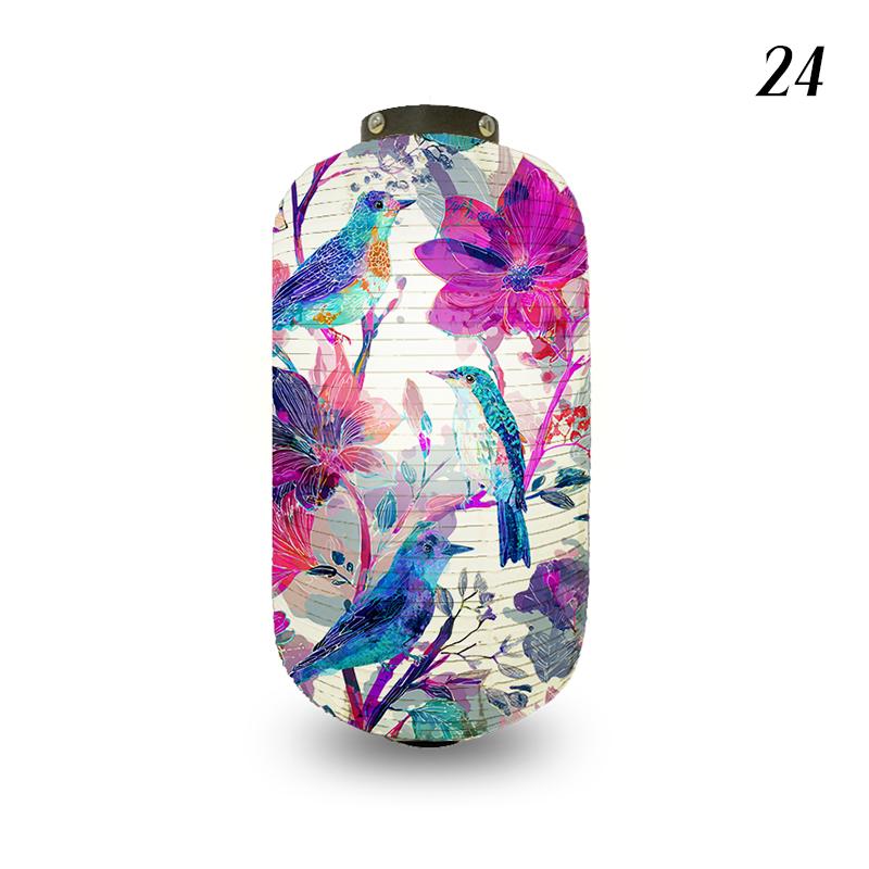 Japanese Style Cloth Lantern Retro Flower And Bird Art Pattern Lanterns Izakaya Sushi Shop Restaurant Holiday Party Decoration