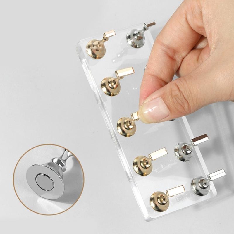 Durable Acrylic Nail Art Practice Stand Magnetic Fingernail Display Holder for False Nails