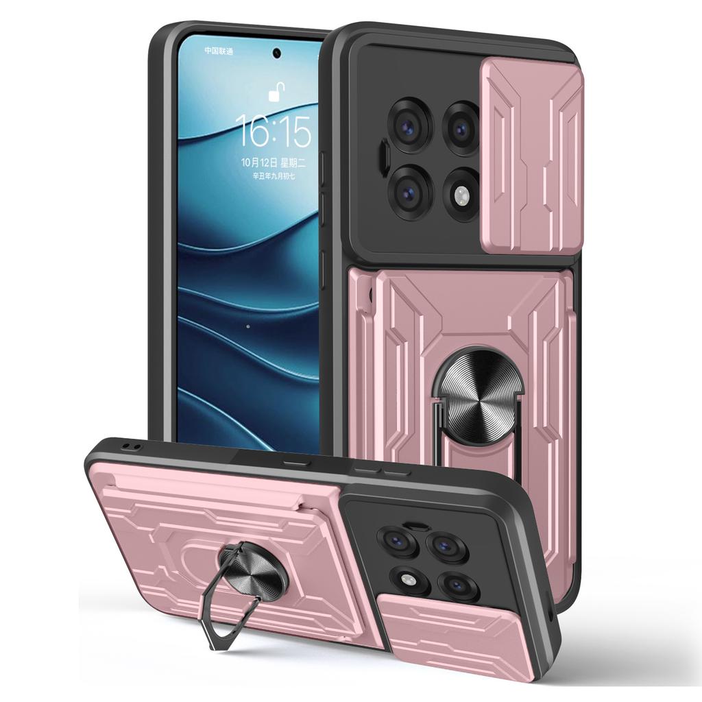 For OnePlus 13R 5G Case PC+TPU Kickstand Phone Back Cover with Camera Slider