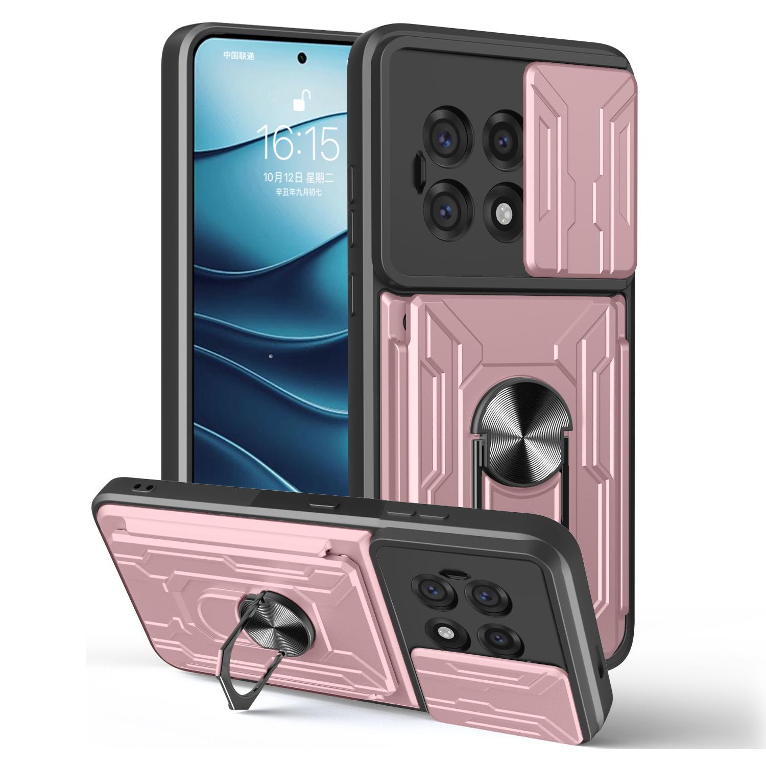 

For OnePlus 13R 5G Case PC + TPU Kickstand Phone Back Cover with Camera Slider F