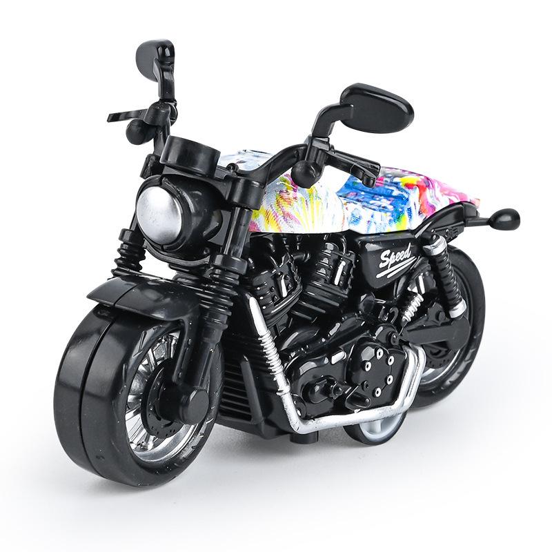 Trendy Mini Motorcycle Keychain Pendant: Cool Model Figurine Car Keyring Toy