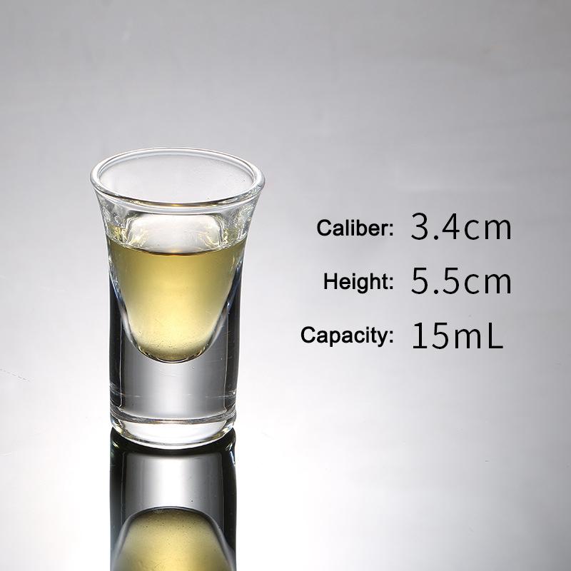1pcs Glass Bullet Shot Cup Baijiu Wine Cup Chineses Style Drinkware for Whiskey Glass Spirits Japanese Sake Korean Soju Brandy