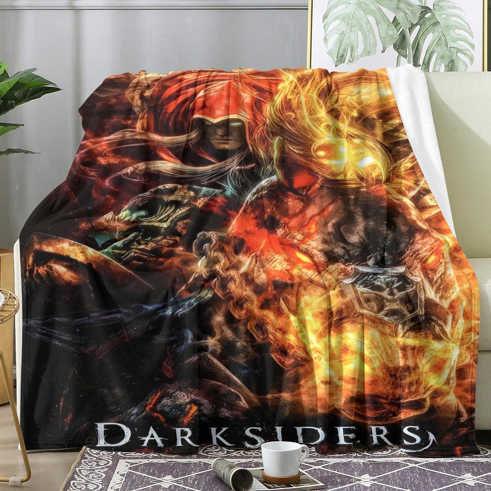 D-Darksiders Throw Soft Flannel Throw Summer AC Blanket Lightweight Cool Nap Blanket for Sofa Bed Couch Travel