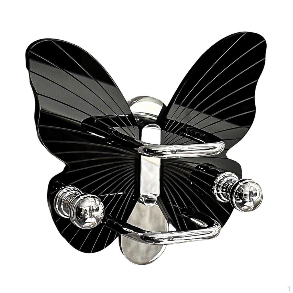 Acrylic Wall-Mounted Hairbrush Holder, Comb Rack, Elegant Butterfly-Shaped Organizer for Hair