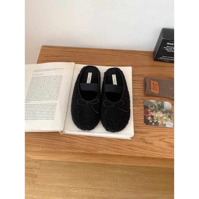 

Soft-soled fluffy slippers female versatile Internet celebrities 2025 new autumn and winter outer wear plush shoes cotton drag tide 39