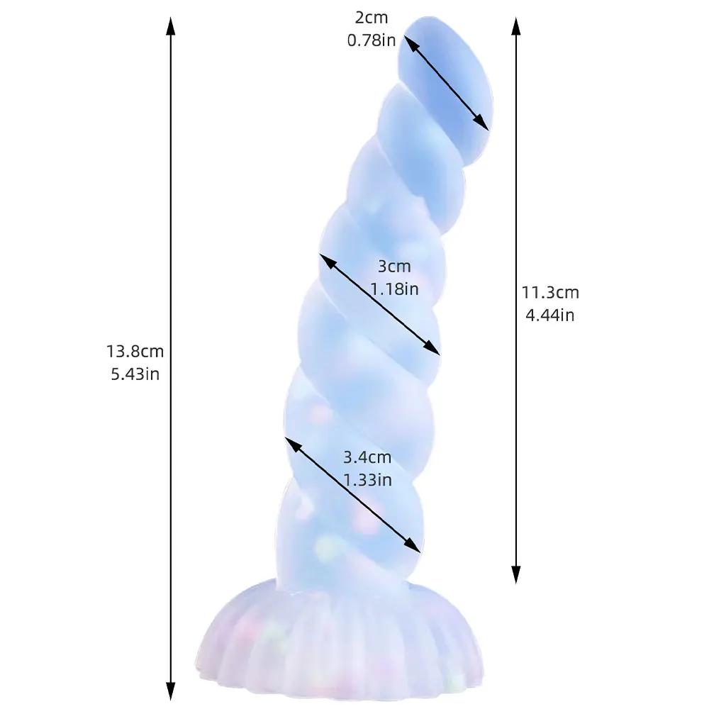 Dark Glowing Dildo for Woman Masturbate Color Jelly Penis Sex Toys for Women Big Soft Cock Light Erotic Dildo with Suction Cup