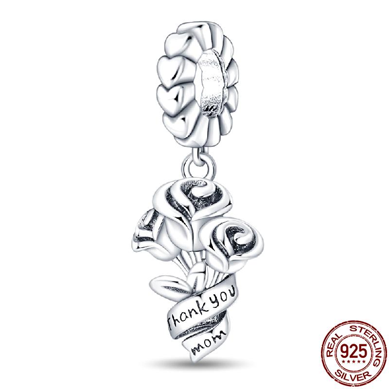 New In Copper Mother'S Day Series Charms Fit 3Mm Pan Bracelet Bead Diy Jewelry For Women Mother'S Day Gift