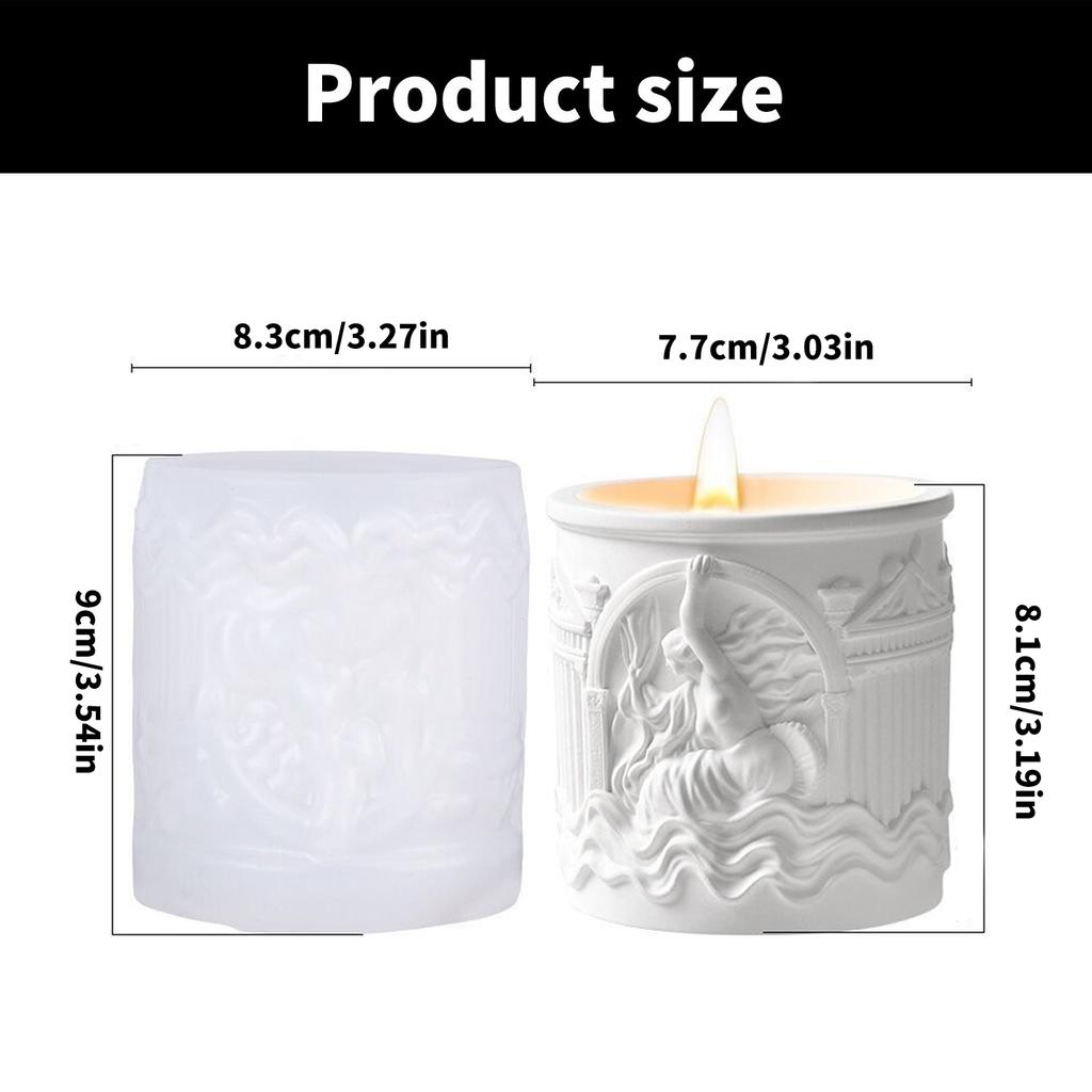 Silicone Mould for Candle Making and Resin Art Venuses Birth Storage Cup Crafting Nordic Designs Home Decoration