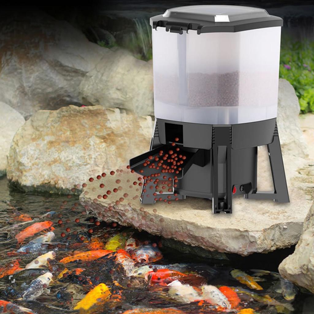 New Timer Fish Pond Fishpond Intelligent Timing Feeding Device Adjustable Solar Automatic Aquarium Feeder Digital Food Dispenser