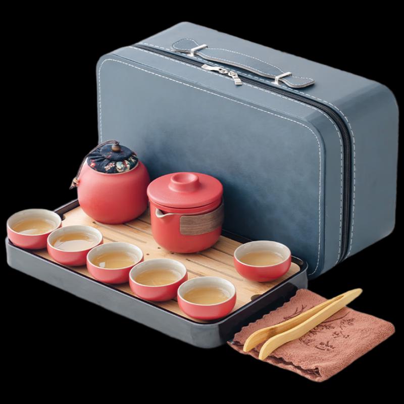 Shangqi Green Ceramic Travel Tea Set