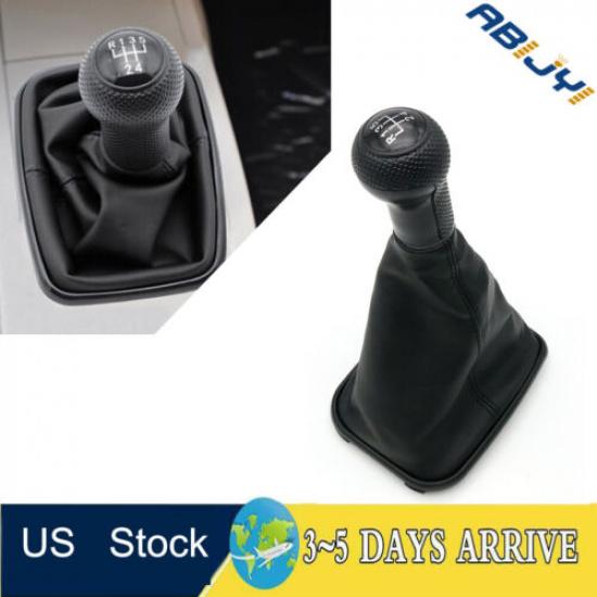 5-Speed Gear Shift Knob Lever Gaiter Boot For 99-2003 Volkswagen Jetta Bora MK4