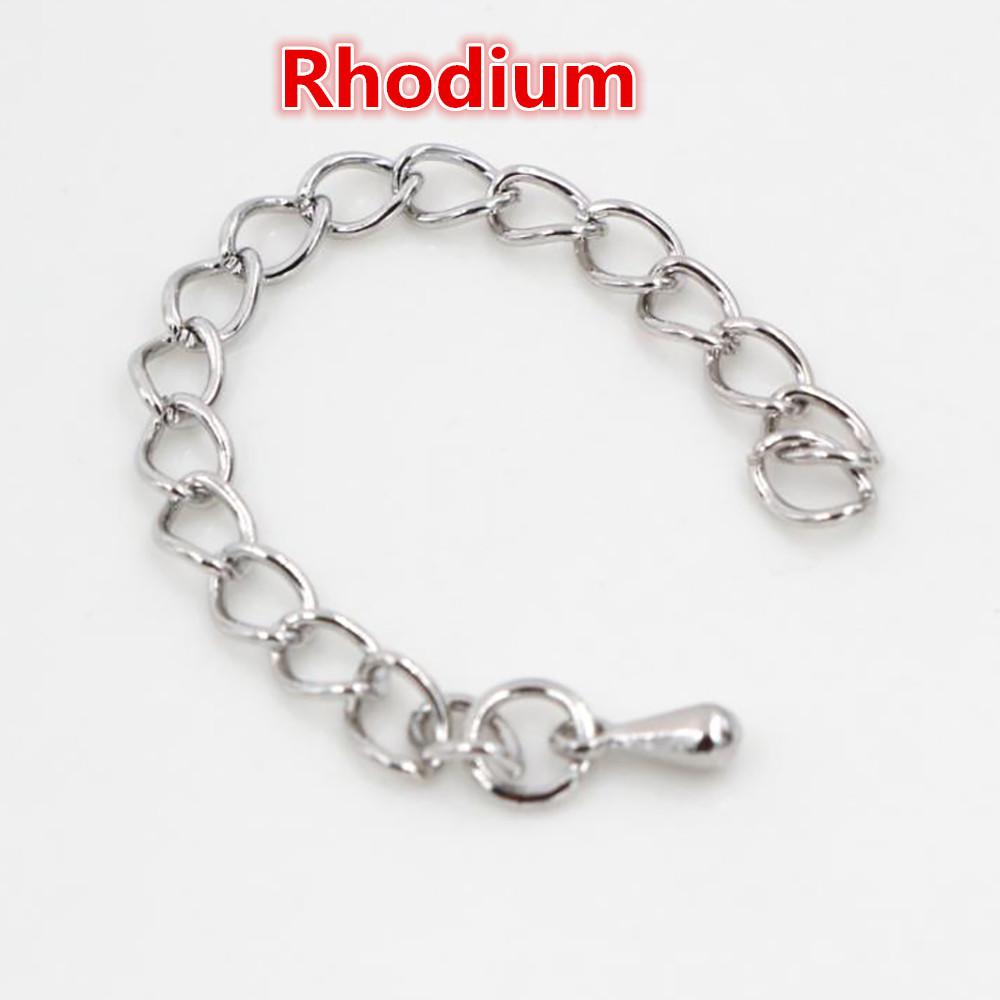 

20pcs/lot 50mm/70mm 5*4mm Tone Extended Extension Tail Chain Necklace Tail Chain Connector Findings For Bracelet Base Tray 50mm Length