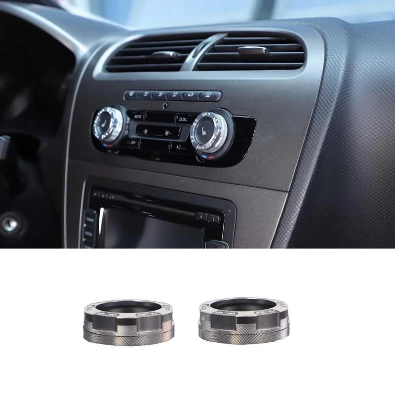 

Алюминиевый сплав Для SEAT Leon MK2 2008-2012 Декоративное кольцо на ручку кондиционера центральной консоли Автомобильные аксессуары для интерьера серебряный