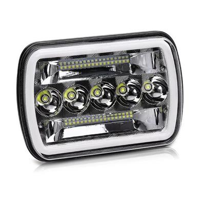 Amber DRL Led Headlights 6000 K White LED Technology Automotive Headlamp High Brightness Square Design Headlight Assembly
