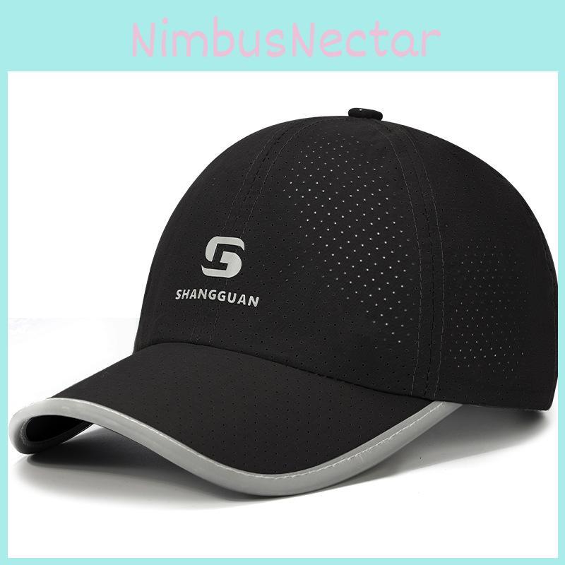 Fully Baseball Cap Perforated Reflective Sun Hat Outdoor Sports Breathable Logo