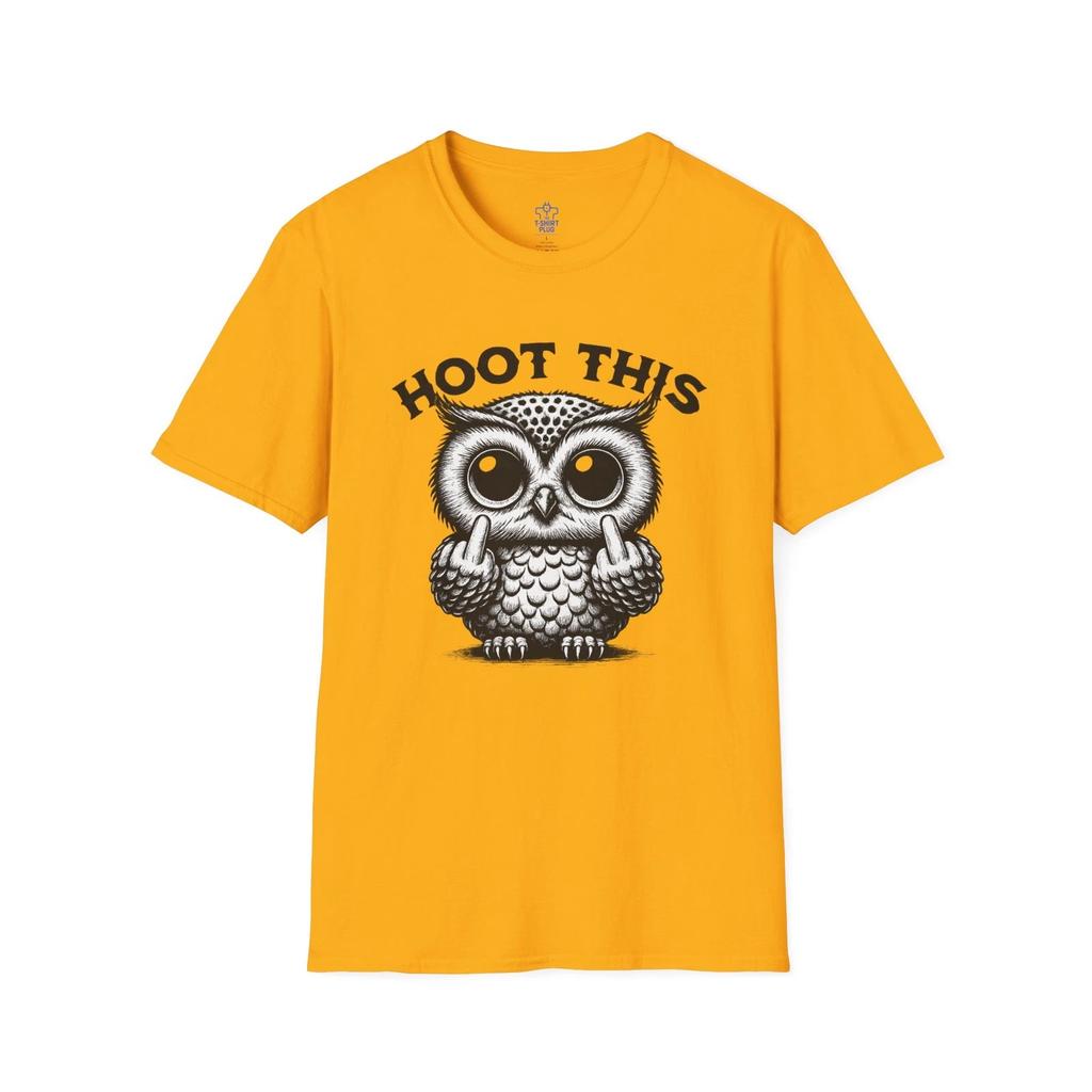 Wise Old Owl Hoot This Two Fingers Up T shirt